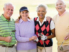 People enjoying the gold course. Link to Gifts from Retirement Plans